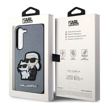 Karl Lagerfeld NFT Saffiano Karl & Choupette - Samsung Galaxy S23+ Case (grey)