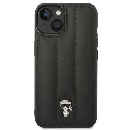 Karl Lagerfeld Quilted Puffy Ikonik Pin - Case for iPhone 14 Plus (Black)