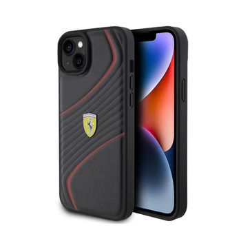 Coque Ferrari Twist Metal Logo - iPhone 15 Plus Case (noir)