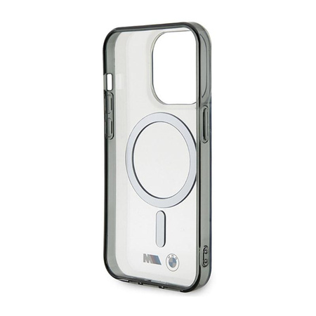 BMW Silver Ring MagSafe - Schutzhülle für iPhone 14 Pro (Transparent)