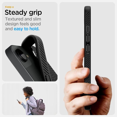 Spigen Liquid Air MagSafe - étui pour iPhone 16e (Noir mat)