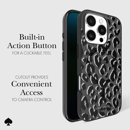 Kate Spade New York Protective MagSafe - Hülle für iPhone 16 Pro (City Leopard)
