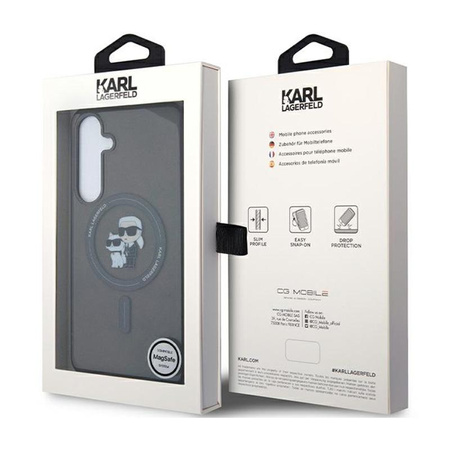 Karl Lagerfeld IML Karl & Choupette Glitter MagSafe - pouzdro pro Samsung Galaxy S24+ (černé)