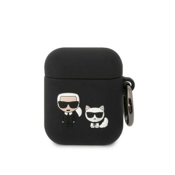 Karl Lagerfeld Silicone Karl & Choupette - AirPods 1/2 gen case (black)