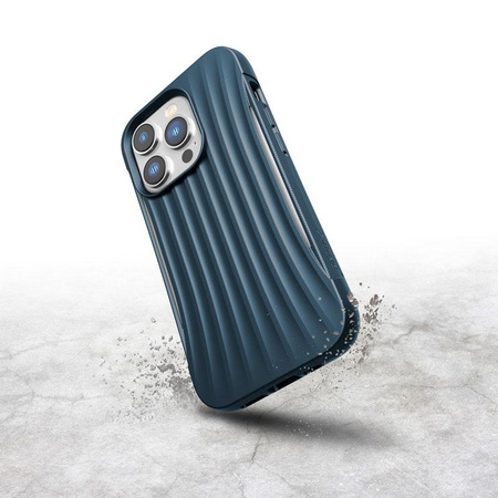 X-Doria Raptic Clutch - Étui biodégradable pour iPhone 14 Pro (Testé en chute de 3m) (Bleu)