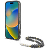 Guess Palm Trees Triangle Pearl Strap MagSafe - Case for iPhone 16 Pro Max (black)