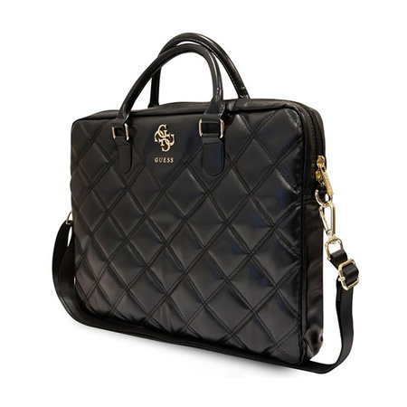 Brašna na počítač Guess Quilted 4G - 15" / 16" brašna na notebook (černá)