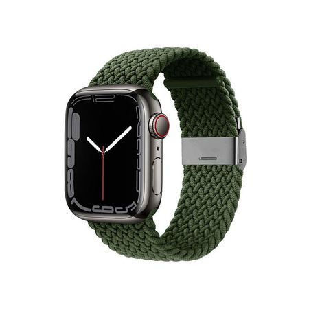 Crong Wave Band - Geflochtenes Armband für Apple Watch 38/40/41 mm (grün)