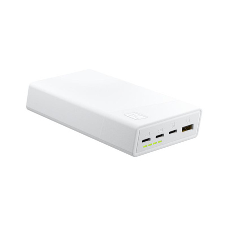 Green Cell PowerPlay20s - Power Bank 20000 mAh with USB-A QuickCharge 3.0 and 2x USB-C Power Delivery 22.5W (white)