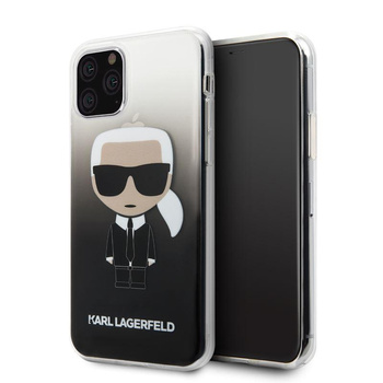 Karl Lagerfeld Iconic Karl Gradient - Coque pour iPhone 11 Pro (noir)