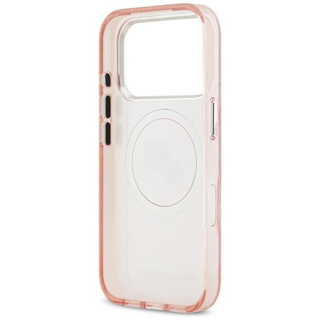 Karl Lagerfeld IML Glitter Karl & Choupette Heads Logo MagSafe - Case for iPhone 17 Pro Max (pink)