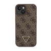 Guess Crossbody 4G Metal Logo - pouzdro pro iPhone 15 (hnědé)