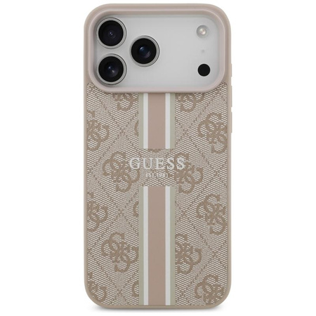 Guess 4G Printed Stripes MagSafe - Hülle iPhone 17 Pro Max (rosa)