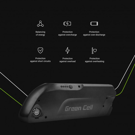 Green Cell - 13Ah (468Wh) Batterie für E-Bike 36V Elektrofahrrad