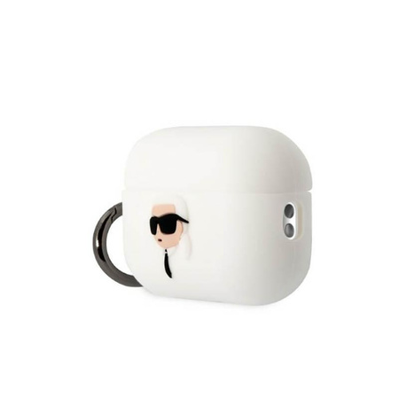 Karl Lagerfeld Silikonové pouzdro NFT Karl Head 3D - AirPods Pro 2 (bílé)