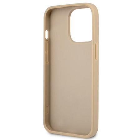 Guess Saffiano Triangle Logo Case - iPhone 13 Pro Max Case (beige)