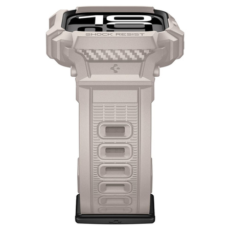 Obudowa z Paskiem do Apple Watch 10, 11 46 mm Spigen Armor Etui Opaska Beż