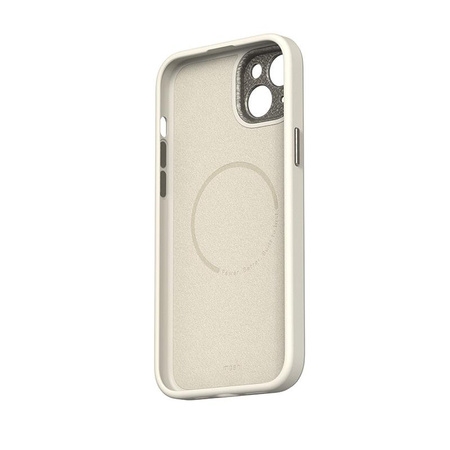 Moshi Napa MagSafe - Leather iPhone 15 Plus Case (Eggnog White)