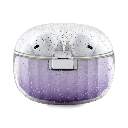 Guess Glitter Gradient - TWS Bluetooth headphones + charging case (purple)