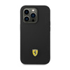 Coque Ferrari Liquid Silicone Case Metal Logo MagSafe - Coque iPhone 14 Pro Max (Noir)