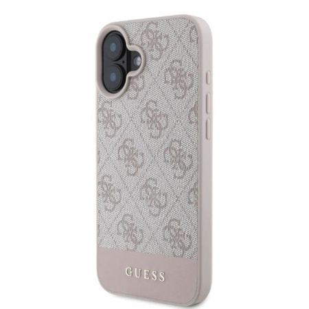 Guess 4G Bottom Stripe - Case for iPhone 16 (pink)