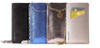 PURO GLAM Chain - Universal smartphone case with 2 card slots w/gold chain XL (blue)