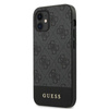 Guess 4G Bottom Stripe Kollektion - iPhone 12 mini Tasche (grau)
