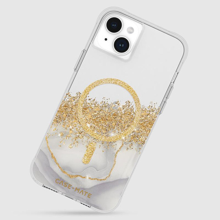 Case-Mate Karat MagSafe - iPhone 15 Plus Hülle mit Gold verziert (Marmor)