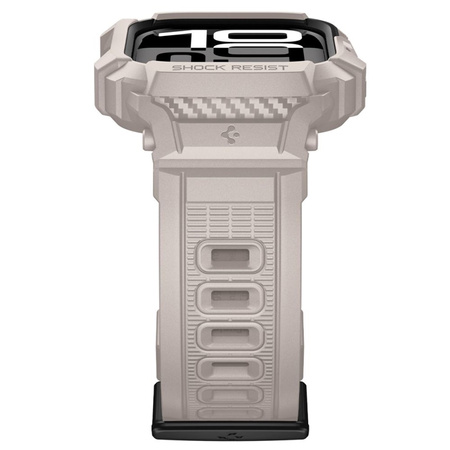 Spigen Rugged Armor Pro V2 - Strap with Case for Apple Watch 10 / 11 42 mm (Dune Beige)
