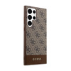 Collection Guess 4G Bottom Stripe Metal Logo - Étui Samsung Galaxy S24 Ultra (marron)