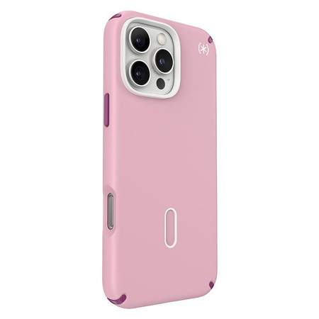 Speck Presidio2 Pro ClickLock & MagSafe - iPhone 16 Pro Max Case (Wednesday Pink / Boysenberry Purple / White)