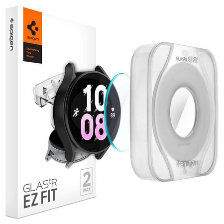 Spigen GLAS.TR EZ FIT - gehärtetes Glas für Samsung Galaxy Watch 5 Pro 45 mm (2 Stück)