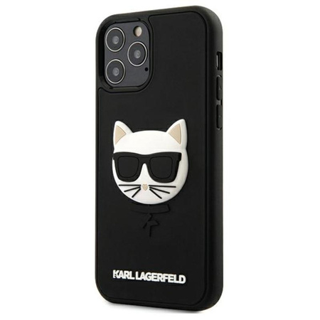 Karl Lagerfeld Choupette Head 3D Rubber - Etui iPhone 12 Pro Max (czarny)