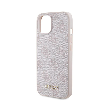 Guess 4G Metal Logo Gold - Tasche für iPhone 15 (Pink)