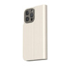 Moshi Overture MagSafe - Étui 3-en-1 en cuir pour iPhone 15 Pro Max (Eggnog White)
