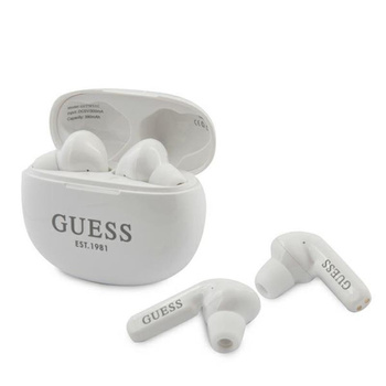 Guess Wireless Earphones 5.0 4H - Ecouteurs TWS + étui de chargement (blanc)