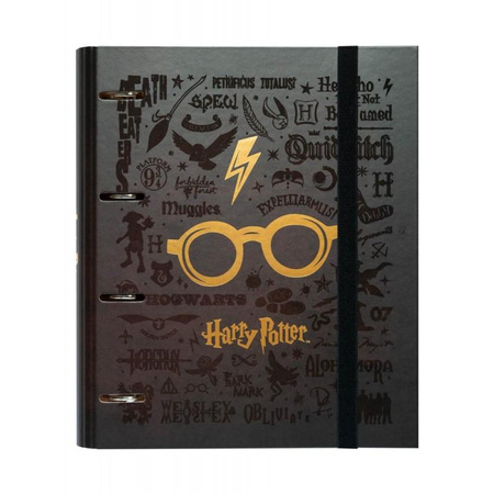 Harry Potter - A4 binder (4 rings, rubber band)