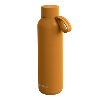 Quokka Solid With Strap - 630 ml-es rozsdamentes acél termálpalack pánttal (Mustár)