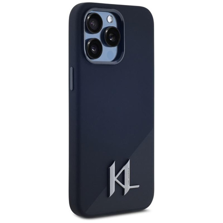 Karl Lagerfeld Silicone Shadow Metal Initial MagSafe - Case for iPhone 15 Pro Max (black)