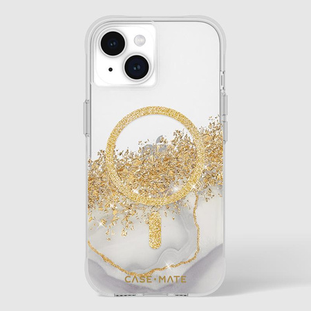 Case-Mate Karat MagSafe - iPhone 15 case decorated with gold (Marble)