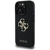 Guess Grained Big 4G Logo Small Classic Logo - Coque pour iPhone 16 Pro Max (noir)