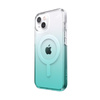 Speck Presidio Perfect-Clear + Ombre + MagSafe - iPhone 13 Hülle mit MICROBAN-Beschichtung (Clear/Fantasy Teal Fade)
