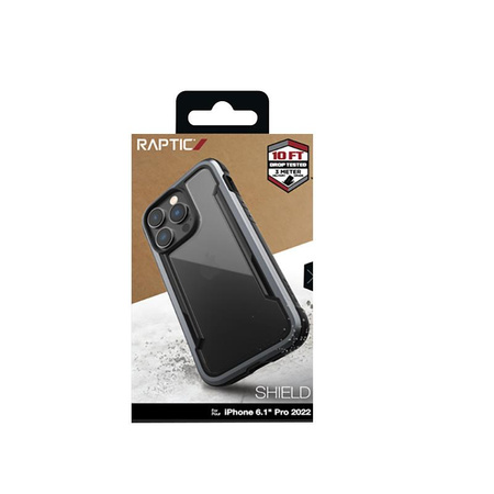 X-Doria Raptic Shield - Aluminum Case for iPhone 14 Pro (Drop-Tested 3m) (Black)