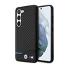 BMW Leather Carbon Blue Line - Samsung Galaxy S23 Case (black)