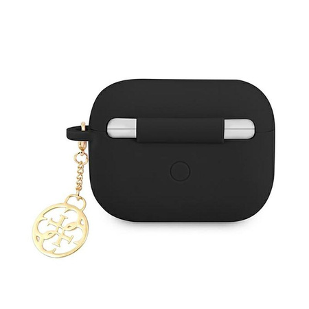 Guess Silicone Charm 4G Cover - Etui AirPods Pro (czarny)