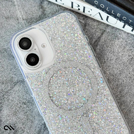 Case-Mate Aluminum Ring Lens Protector - Verre de protection pour l'objectif de l'appareil photo de l'iPhone 16 / iPhone 16 Plus (Twinkle)