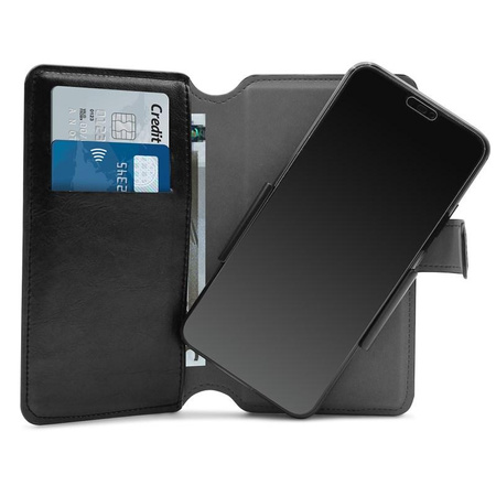 PURO Universal Wallet 360° - Universal-Schwenketui mit Kartenfächern, Größe XL (schwarz)