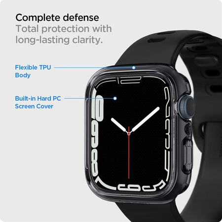 Spigen Ultra Hybrid - étui pour Apple Watch 7/8/9 41 mm (Transparent)