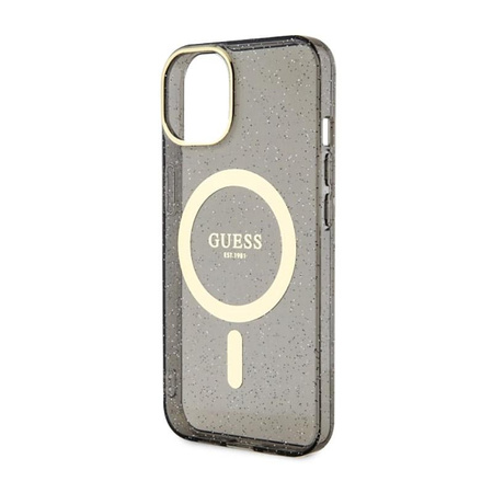 Guess Glitter Gold MagSafe - iPhone 14 Plus Case (Black)