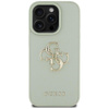 Guess Grained Big 4G Logo Small Classic Logo - Coque pour iPhone 16 Pro (vert)